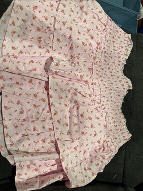 wild fable Light Pink Floral Smocked Mini Skirt